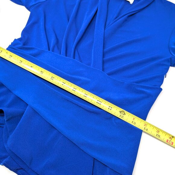 The Fold London Belleville WomensTop Small Royal Blue Knit Long Sleeve Blouse - Picture 10 of 16